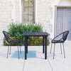 vidaXL 3 Piece Outdoor Dining Set PVC Rattan Black