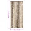 vidaXL Fly Curtain Dark Brown and Beige 90x200 cm Chenille