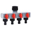 vidaXL Garden Automatic Water Timer 4 Way Valve