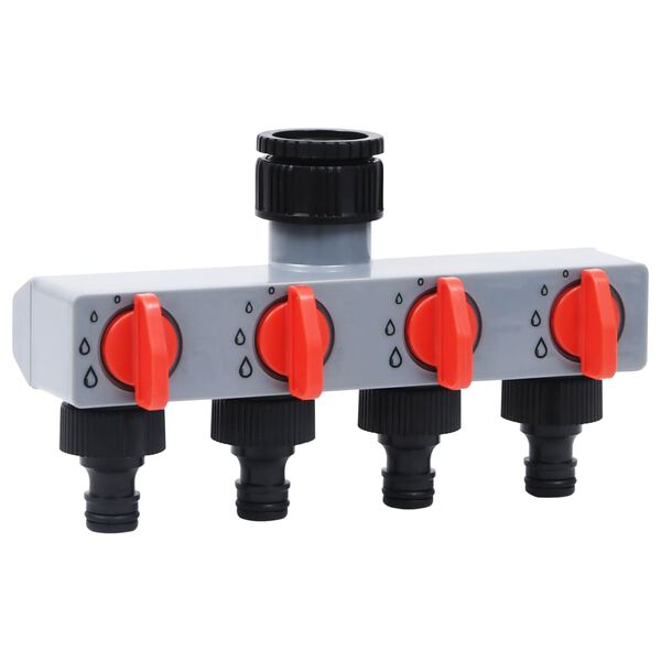 vidaXL Garden Automatic Water Timer 4 Way Valve