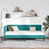 vidaXL Corner Bed Frame Turquoise 100 cm x 200 cm Velvet