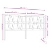 vidaXL Bed Headboard Black 206x4x100 cm Solid Wood Pine