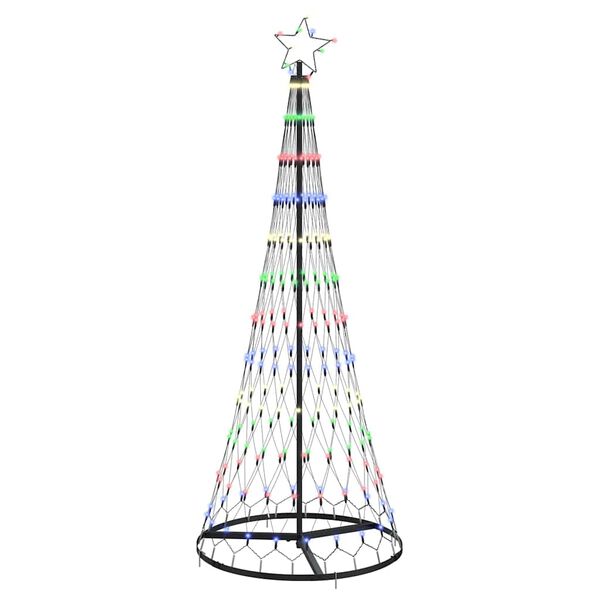 vidaXL LED Christmas Tree Multicolour 71 x 71 x 184.5 cm Metal