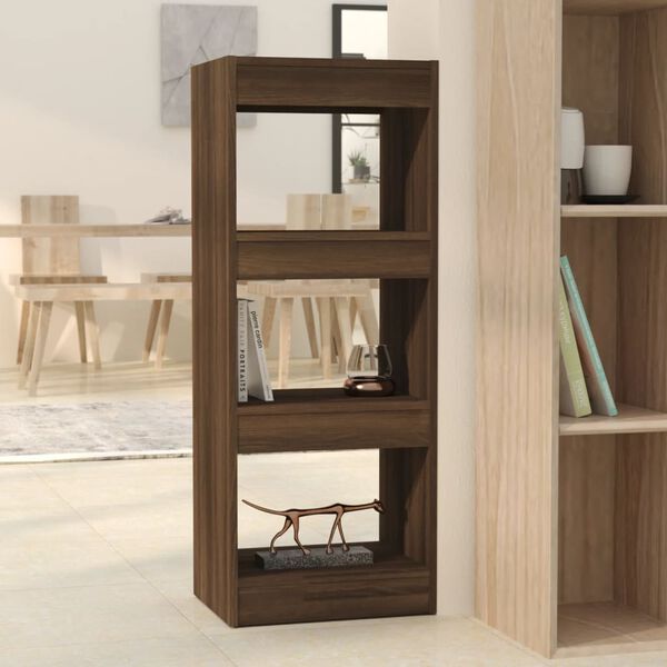 vidaXL Book Cabinet/Room Divider Brown Oak 40x30x103 cm Engineered Wood