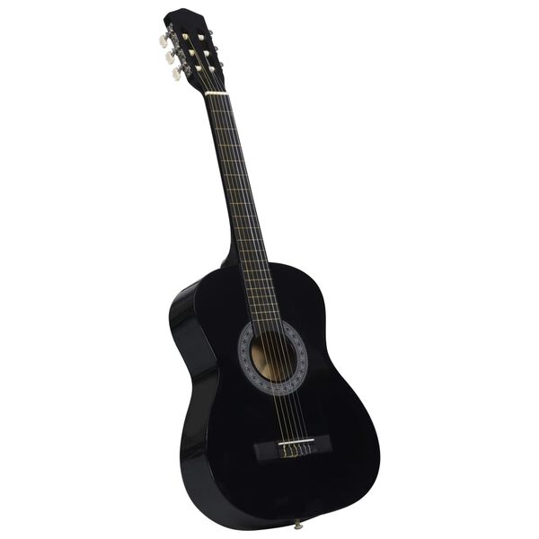 vidaXL Classical Guitar for Beginner with Bag Black 3/4 36"