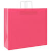 vidaXL Paper Bags 250 pcs with Handles Pink 54x15x49 cm