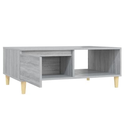 vidaXL Coffee Table Grey Sonoma 90x60x35 cm Engineered Wood