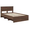 vidaXL Bed Frame with Headboard Brown Oak 120 x 123 cm Engineered Wood