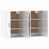 vidaXL Wall Mounted Cabinets 2 pcs High Gloss White Engineered Wood