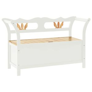 vidaXL Bench White 107x45x75.5 cm Solid Wood Fir