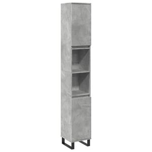 vidaXL Bathroom Cabinet Concrete Grey 30x30x190 cm Engineered Wood