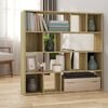 vidaXL Book Cabinet/Room Divider Sonoma Oak 105x24x102 cm