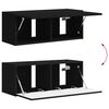 vidaXL TV Cabinet 4 pcs Black