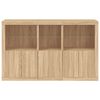 vidaXL Sideboard with LED Lights Sonoma Oak 162x37x100 cm