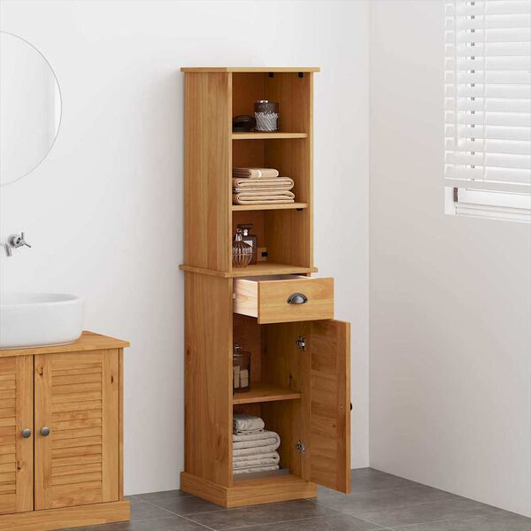 vidaXL Bathroom Furniture Set VIGO 2 pcs Brown and Honey Brown