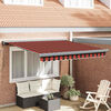 vidaXL Retractable Awning Red and Black 350 x 250 cm Fabric and Metal