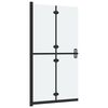 vidaXL Foldable Walk-in Shower Wall Frosted ESG Glass 110x190 cm