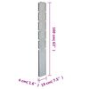 vidaXL Garden Fence Posts 40 pcs Silver 160 cm&nbsp;Galvanised Steel