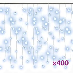vidaXL Curtain Icicle Light | Cool White | Plastic, copper | 10m Length