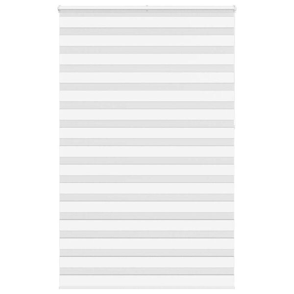vidaXL Zebra Blind White 140x230 cm Fabric Width 135.9 cm Polyester