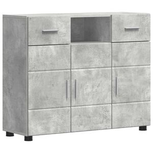 vidaXL Wooden Cabinet Concrete Grey Engineered Wood
