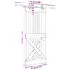 vidaXL Sliding Door with Hardware Set 85x210 cm Solid Wood Pine
