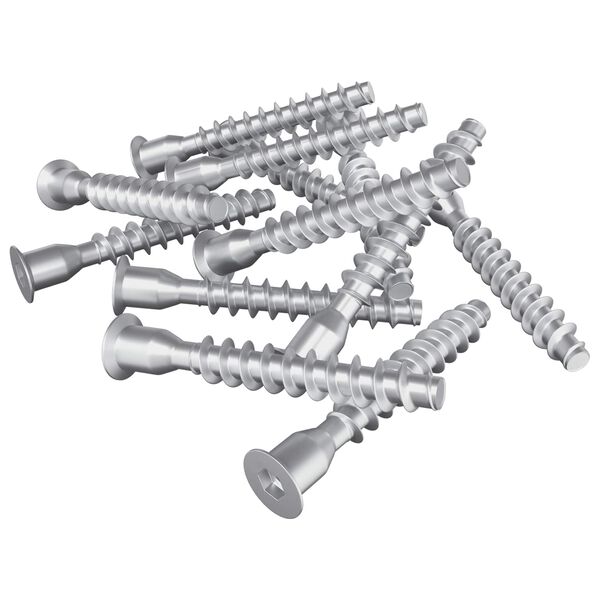 vidaXL Confirmat Screws 2500 pcs Silver Metal