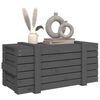 vidaXL Storage Box Grey 91x40.5x42 cm Solid Wood Pine
