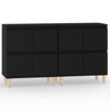 vidaXL Sideboards 2 pcs Black 60x35x70 cm Engineered Wood