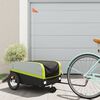 vidaXL Bike Trailer Black and Green 45 kg Iron