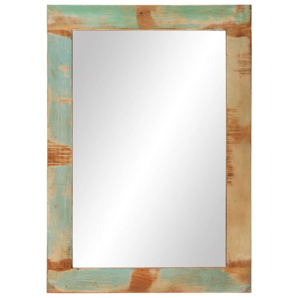 vidaXL Mirror 70x50 cm Solid Wood Reclaimed and Glass