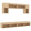 vidaXL 6 Piece TV Wall Units with LED Sonoma Oak Engineered Wood