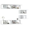 vidaXL 4 Piece TV Cabinet Set White Engineered Wood
