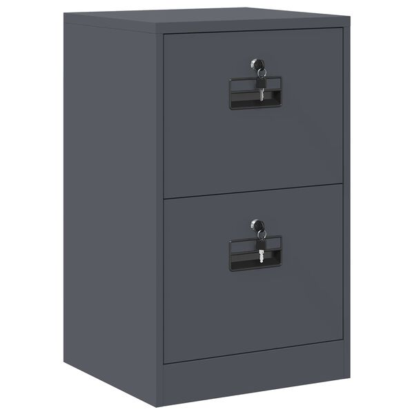 vidaXL File Cabinet Anthracite 45.5 x 42 x 74.5 cm Cold-Rolled Steel