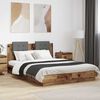 vidaXL Bed Frame with Headboard Old Wood 120 x 200 cm Engineered Wood