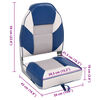 vidaXL Boat Seat with High Back Foldable 39x43x58 cm