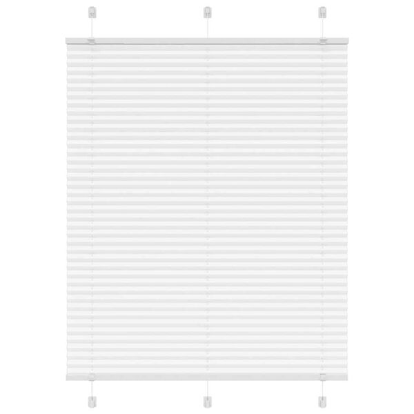 vidaXL Pleated Blind White 110x150 cm Fabric Width 109.4 cm Polyester
