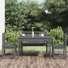 vidaXL 4 Piece Garden Dining Set Grey Solid Wood Pine