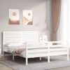 vidaXL Bed Frame without Mattress White 160x200 cm Solid Wood