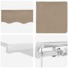 vidaXL Retractable Awning Beige 500 x 300 cm Polyester and Metal