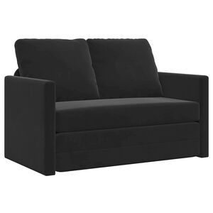 vidaXL Folding Sofa Bed Black 122 x 70 x 60 cm Velvet
