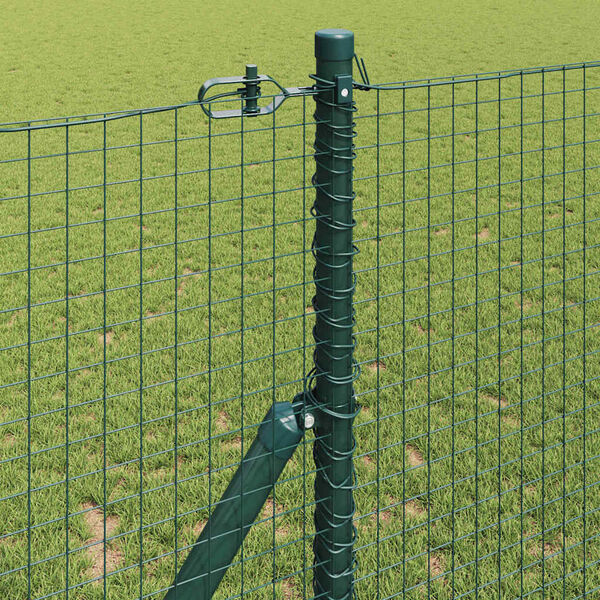 vidaXL Fence Post Green 50 x 1.2 m (25 x 25 mm mesh) Steel and PVC