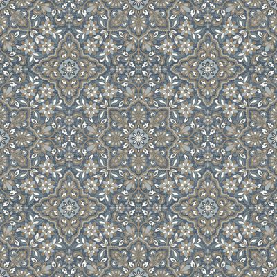 Noordwand Wallpaper Homestyle Portugese Tiles Brown and Blue