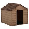 vidaXL Dog House Brown 71x71,5x68 cm PP