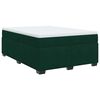 vidaXL Box Spring Bed with Mattress Dark Green 140x200 cm Velvet