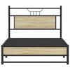 vidaXL Bed Frame without Mattress Sonoma Oak 100x190 cm Engineered Wood