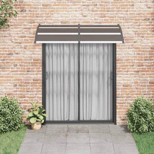 vidaXL Door Canopy Black 200x100 cm PC