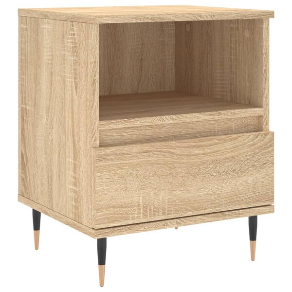 vidaXL Bedside Cabinet Sonoma Oak 40x35x50 cm Engineered Wood