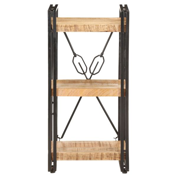 vidaXL 3-Tier Bookcase 40x30x80 cm Solid Mango Wood