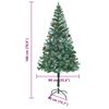 vidaXL Artificial Christmas Tree with Stand Green 180 cm PVC and Steel